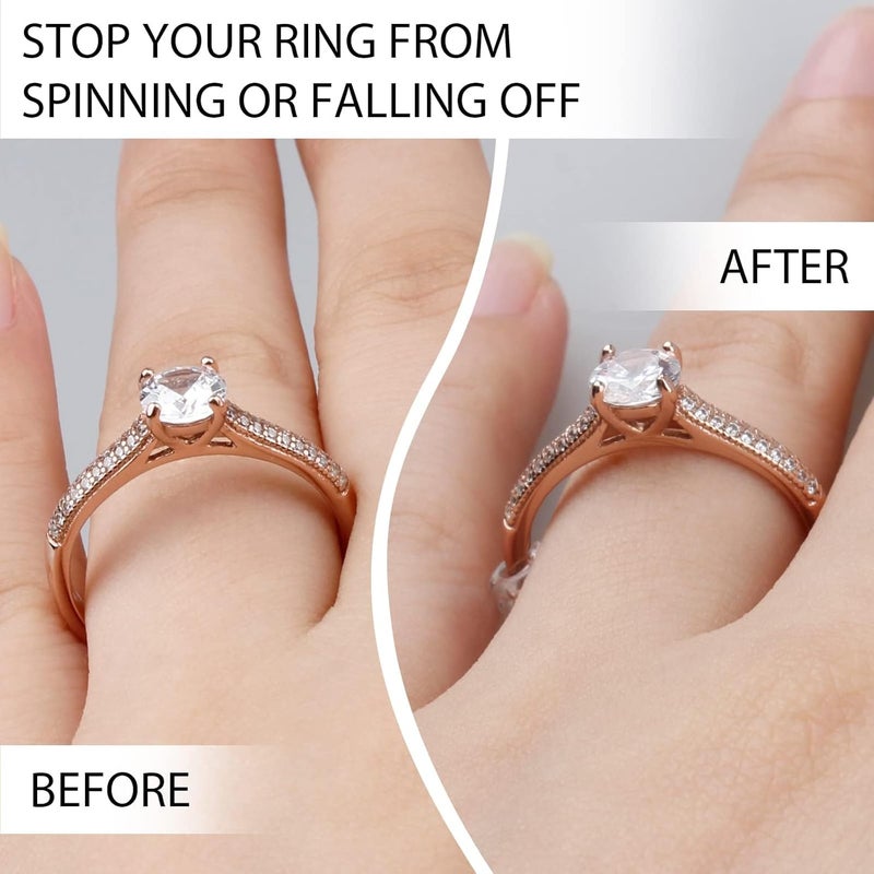 Eiito Ring Sizers for Loose Rings, Ring Size Adjuster Spacers or Tightener, Invisible Guards, 6 Sizes Fitter, Resizer Fit Almost Any Rings, Reduces Size by 0.5-1.5 - Image 4